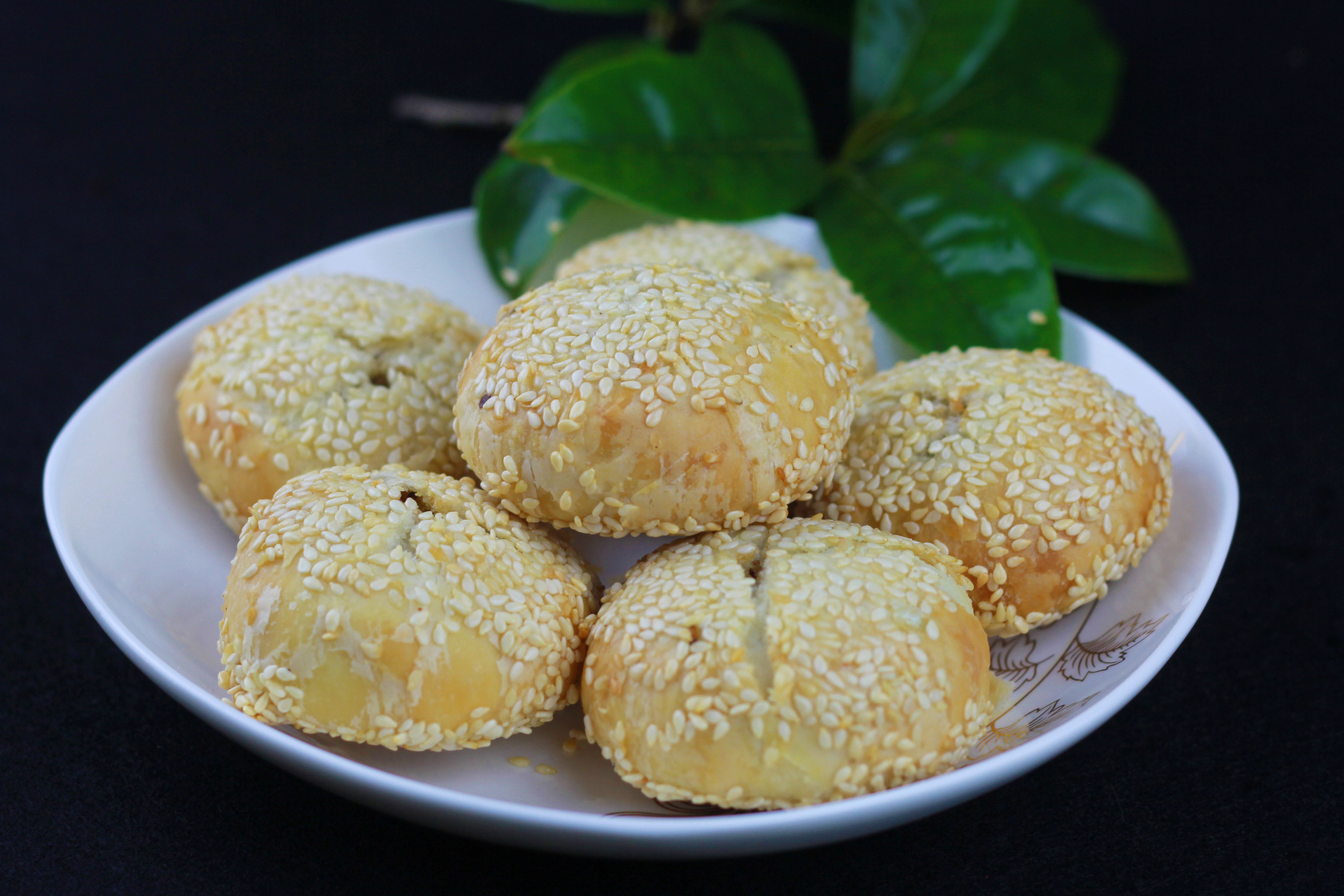 扬州面点 双麻酥饼